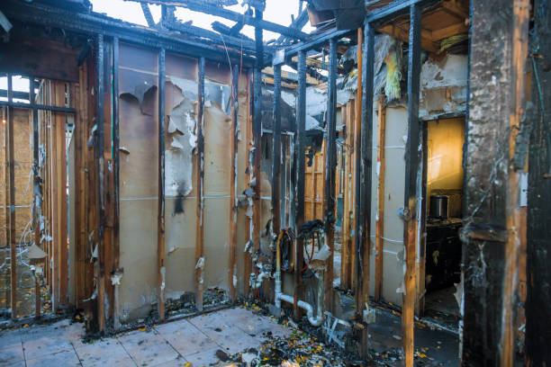 Professional Fire Damage Restoration technician working in Dayton, MD